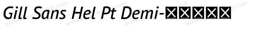 Gill Sans Hel Pt Demi字体转换